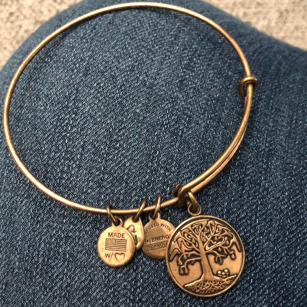 Alex and Ani tree of life gold bracelet